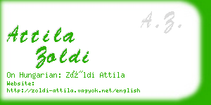 attila zoldi business card